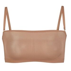 SKIMS Sheer Sculpt Convertible Powermesh Bandeau Bra in Clay